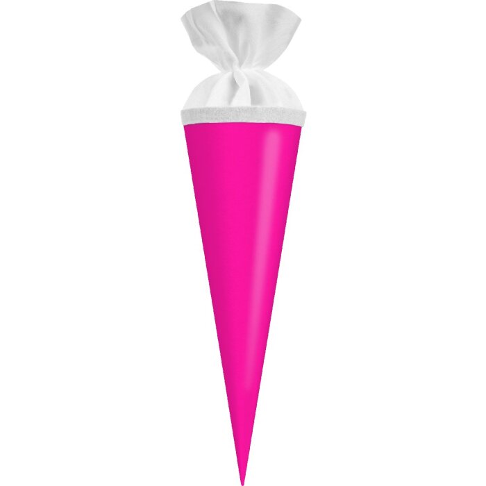 Tüte do prezentów z zamszowym zapięciem neonowo-różowym 10x30 cm