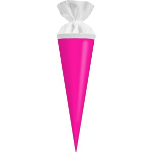 Tüte do prezentów z zamszowym zapięciem neonowo-różowym 10x30 cm