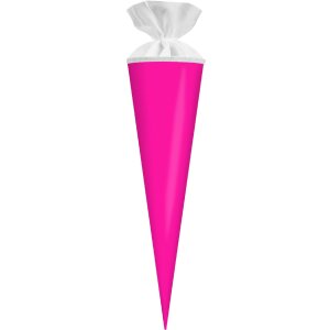 Torba szkolna z kolorowym wieszakiem w neonowym różu 19x70 cm