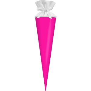 Torba szkolna z kolorowym wieszakiem w neonowym różu 19x70 cm