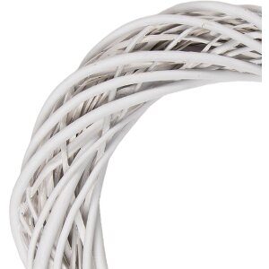 Clayre & Eef Deko Kranz Rattan Weiß Ø...