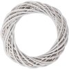 Clayre & Eef Deko Kranz Rattan Weiß Ø 40x7 cm natur für Tür Wand Tisch Deko
