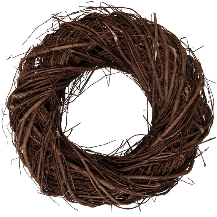 Clayre & Eef Deko Kranz Rattan Braun Ø 25x7 cm rustikal für Tür Wand Tisch Deko