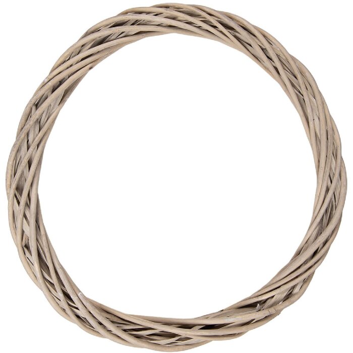 Clayre & Eef Deko Kranz Rattan Braun Ø 40x4 cm natur für Tür Wand Tisch Deko