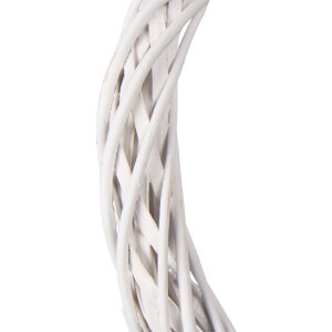 Clayre & Eef 6RO0603LW Weihnachtskranz aus Rattan weiß Ø 40 cm