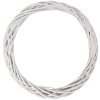 Clayre & Eef 6RO0603LW Weihnachtskranz aus Rattan weiß Ø 40 cm