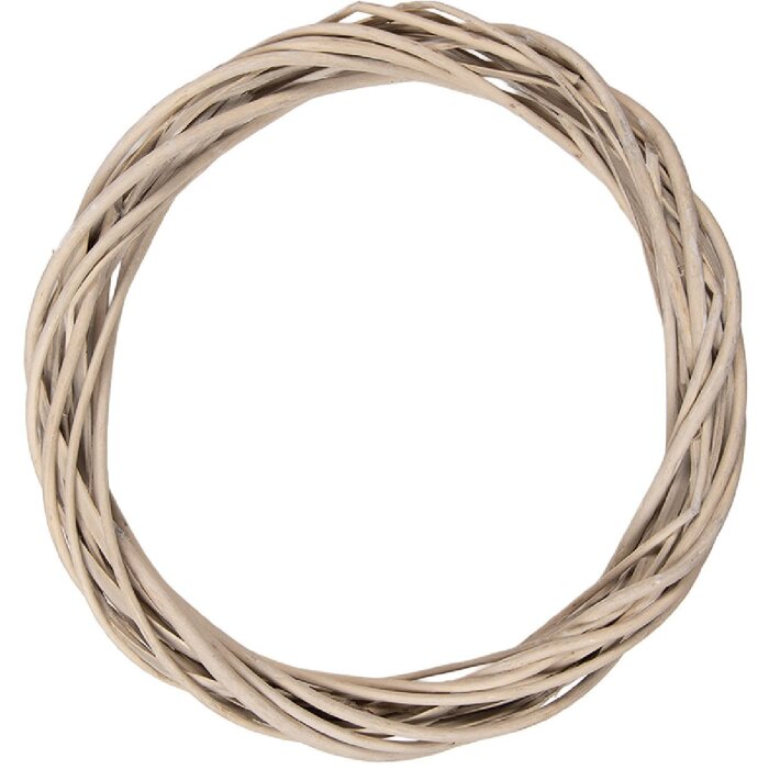 Clayre & Eef 6RO0603M Weihnachtskranz aus Rattan Braun Ø 30 cm