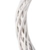 Clayre & Eef 6RO003XXSW Weihnachtskranz aus Rattan weiß Ø 10x2 cm