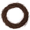 Clayre & Eef 6RO0607XL Rattan-Weihnachtskranz Braun Ø 55x6 cm