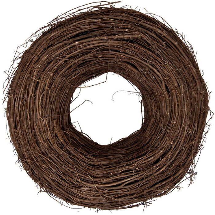 Clayre & Eef 6RO0608M Dekorationskranz Rattan Braun Ø 40 cm Höhe 12 cm