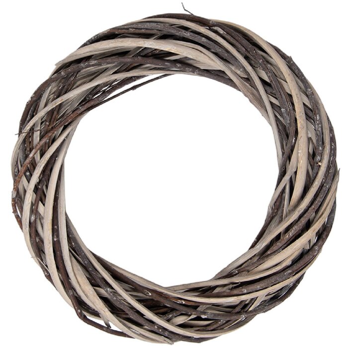 Clayre & Eef 6RO0610M Dekoration Kranz Ø 30 cm Braun-Beige
