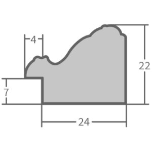 Ramka na zdjęcia w stylu barokowym MendeFrames H530 złota 30x60 cm z szkłem normalnym