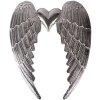 Clayre & Eef 6AL0074 Wanddekoration Engelsflügel Herz silber 46 cm