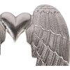 Clayre & Eef 6AL0074 Wanddekoration Engelsflügel Herz silber 46 cm