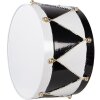 Clayre & Eef 6Y5989 Dekoration Trommel Set 2 Weiß Schwarz Ø37x26 / Ø32x17 cm