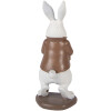 Dekoracja wisząca w kształcie królika Clayre & Eef, biało-brązowa, 7x7x16 cm