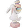 Figurka kaczki Clayre & Eef, biała z delikatnym różem, 8x6x14 cm