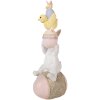 Dekoracja z zajączkiem na jajku – biała, 8x6x19 cm, Clayre & Eef