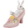 Królik w szpilkach Clayre & Eef – dekoracja wisząca biało-różowa 13x5x12 cm