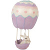 Kanałek w balonie z ciepłym powietrzem Ø12x20 cm, beżowo-fioletowy, Clayre & Eef