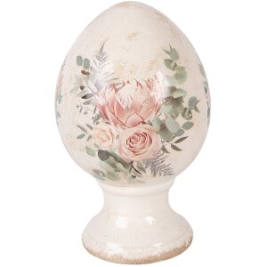 Dekoracja w kształcie jaja z ceramiki Ø 12x19 cm,...