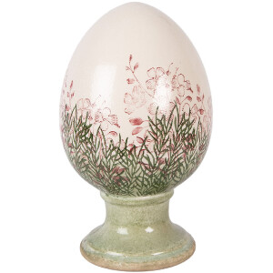 Dekoracja ceramiczna w kształcie jajka z podstawką,...