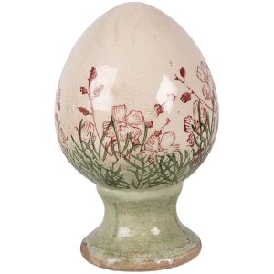 Dekoracyjne jajo ceramiczne na podstawce Ø9x14 cm,...