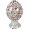 Jajo na podstawce Clayre & Eef, grau/rosa, Ø12x19 cm