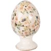 Dekoracyjne jajko ceramiczne Clayre & Eef, beżowo-różowe, Ø 15x24 cm