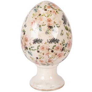 Dekoracja ceramiczna w kształcie jaja na podstawce,...