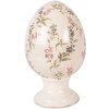 Dekoracja w kształcie jajka z ceramiki beżowo-różowa Ø15x24 cm – Clayre & Eef