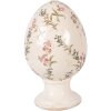 Dekoracja w kształcie jajka z ceramiki beżowo-różowa Ø15x24 cm – Clayre & Eef