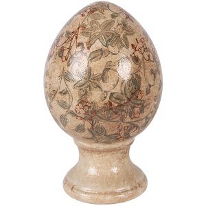 Jajko ceramiczne Clayre & Eef, beżowo-zielone,...