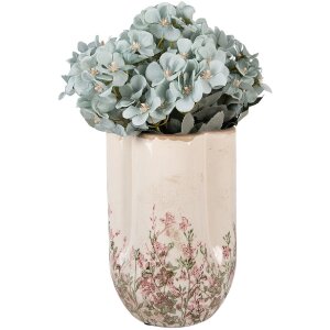 Vaza Clayre & Eef, beżowo-zielona, Ø 16x24 cm,...