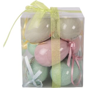Zestaw 9 wiszących dekoracji w kształcie jajka –...