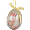 Zestaw 9 wiszących dekoracji w kształcie jajka – zielono-różowy, Ø 5x8 cm
