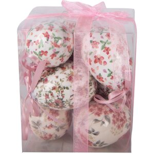 Zestaw 9 wiszących jajek w kolorze różowym i...