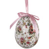 Zestaw 9 wiszących jajek w kolorze różowym i białym Ø 5x8 cm – Clayre & Eef