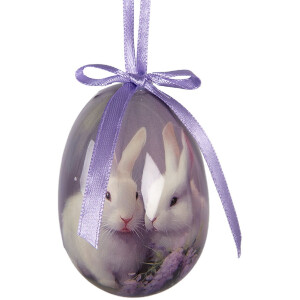 Zestaw 9 kolorowych jaj do wiszenia – dekoracja ścienna Ø 5x8 cm