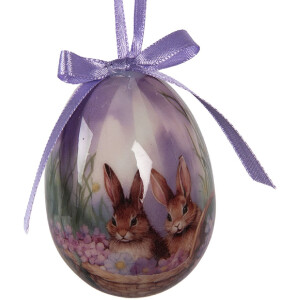 Zestaw 9 kolorowych jaj do wiszenia – dekoracja ścienna Ø 5x8 cm