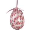 Zestaw 9 wiszących dekoracji w kształcie jajka – biały i różowy, Ø 5x8 cm