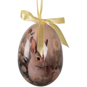 Zestaw 9 kolorowych wiszących jajek dekoracyjnych Ø 5x8 cm