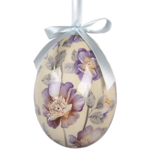 Zestaw 6 wiszących ozdób w kształcie jaja Ø 7x10 cm – kolorowy dekor do pokoju dziecięcego