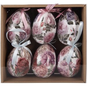 Zestaw 6 wiszących dekoracji w kształcie jaja –...