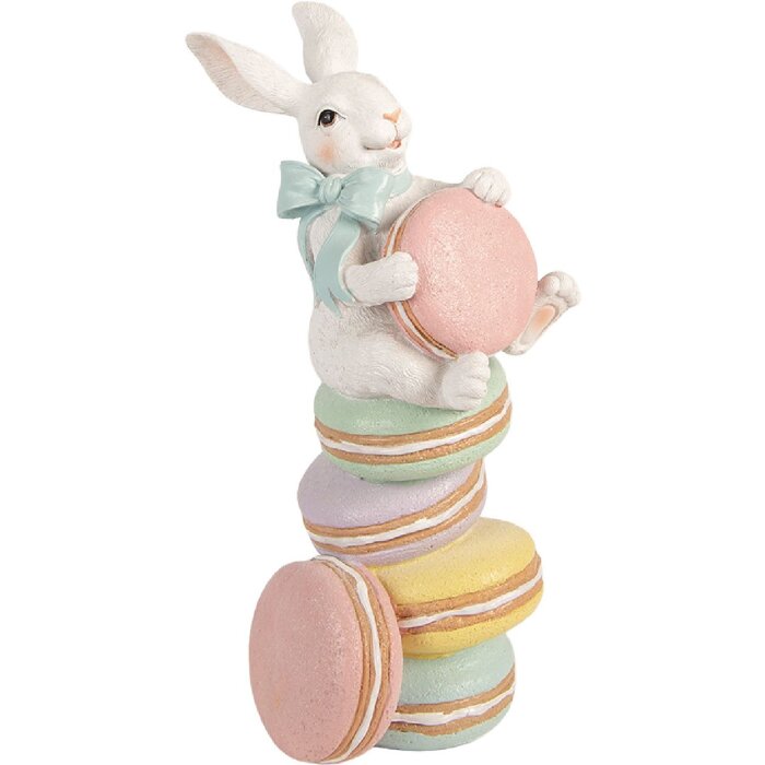 Dekoracja wisząca w kształcie kaczki – biała, wielobarwna, 16x17x37 cm