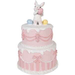 Dekoracja w kształcie tortu biała różowa Ø...