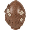 Dekoracja w kształcie jaja Clayre & Eef, brązowo-biała, Ø 9x13 cm