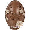 Dekoracja w kształcie jaja Clayre & Eef, brązowo-biała, Ø 9x13 cm