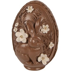 Jajo dekoracyjne Clayre & Eef, brązowo-biały...