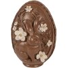 Jajo dekoracyjne Clayre & Eef, brązowo-biały wzór, Ø 9x13 cm